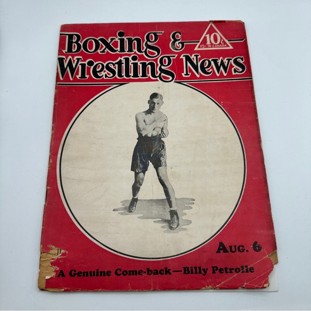 Unique‎ antique Boxing & Wrestling News Aug. 6 , 1932
